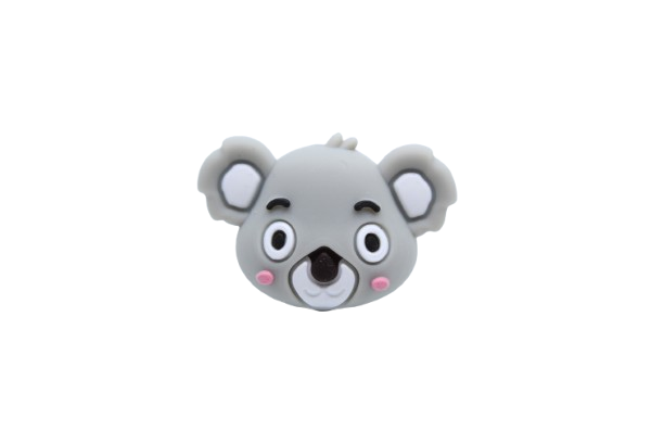 Koala tête 3D - Perle en silicone