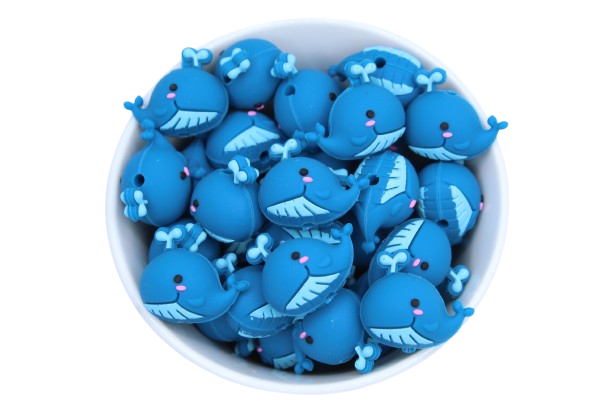 Baleine 3D version 2 - Perle en silicone