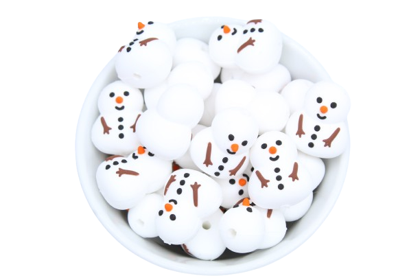 Bonhomme de neige 3D - Perle en silicone
