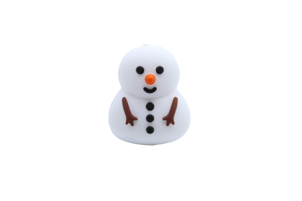 Bonhomme de neige 3D - Perle en silicone