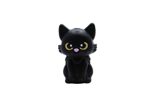 Chat noir 3D - Perle en silicone