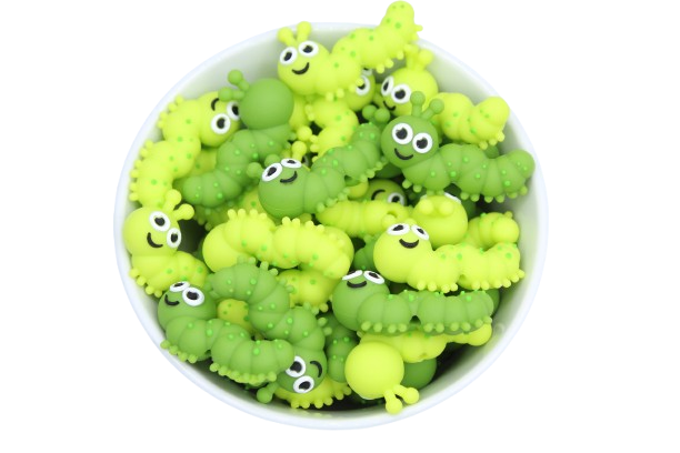 Chenille 3 D - Perle en silicone