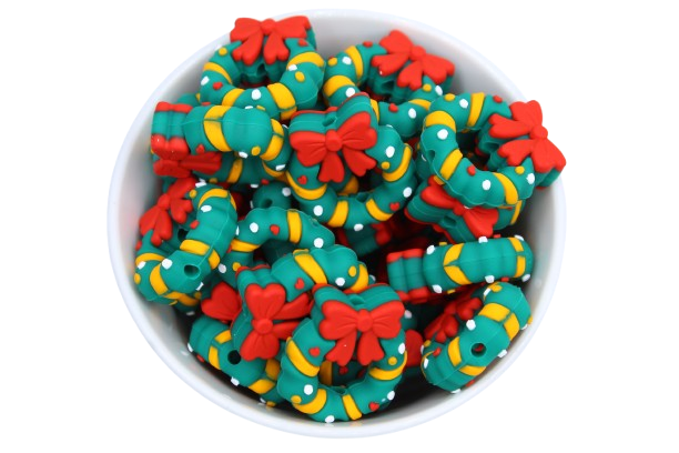 Couronne de noël 3D - Perle en silicone