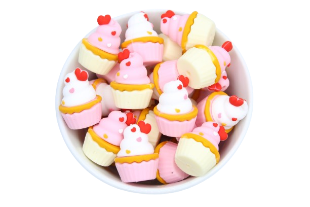 Cupcake 3D - Perle en silicone