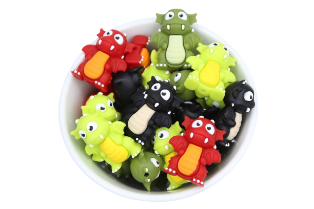 Dragon 3 D - Perle en silicone