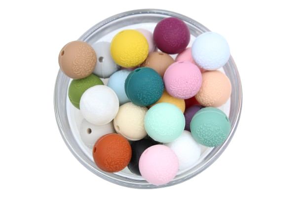 Embossée Ø15mm - Perle en silicone