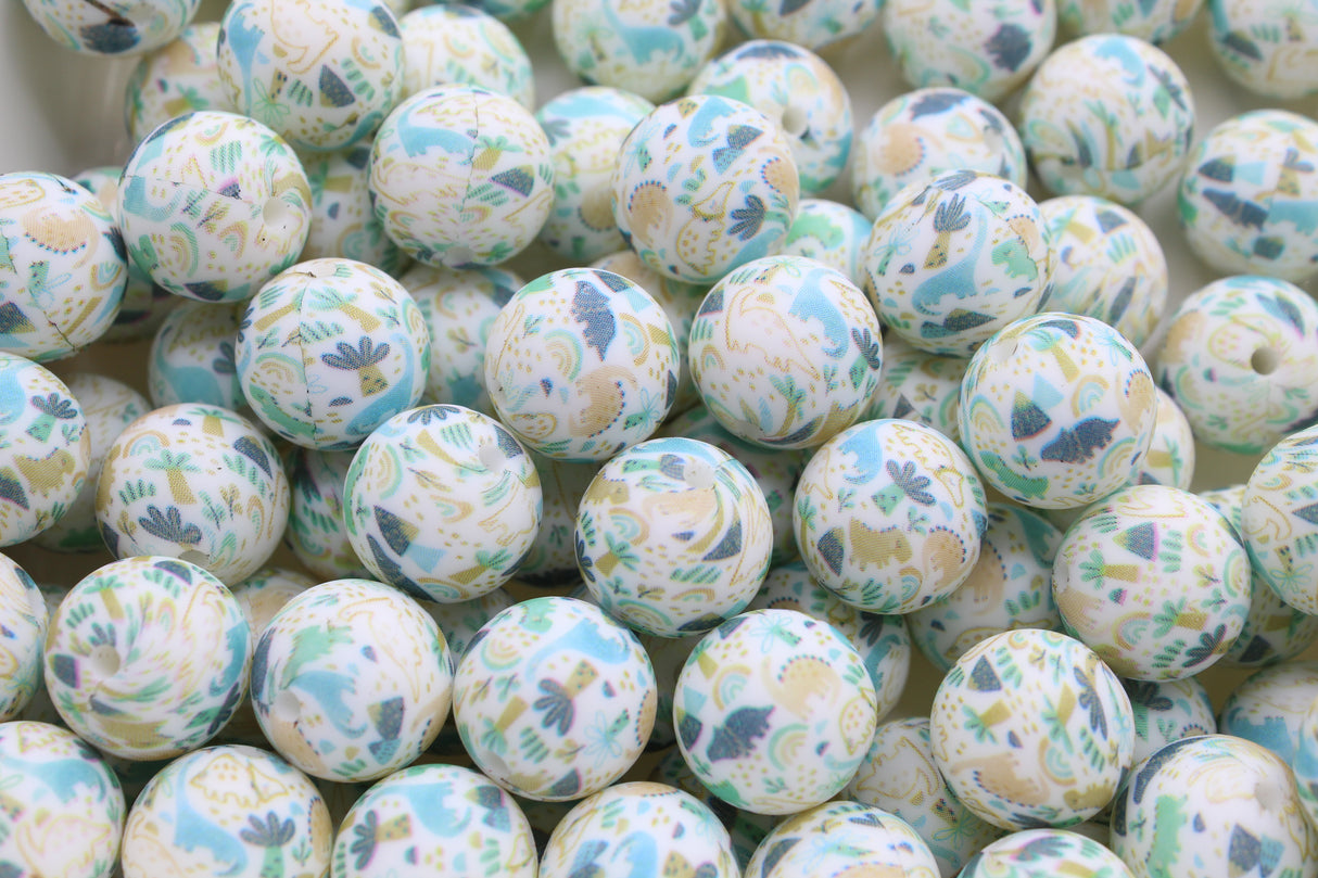 Perle imprimée animaux EXCLUSIVITÉ - Perle en silicone