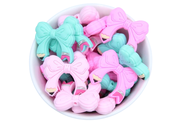 Nœud crayon - Perle en silicone