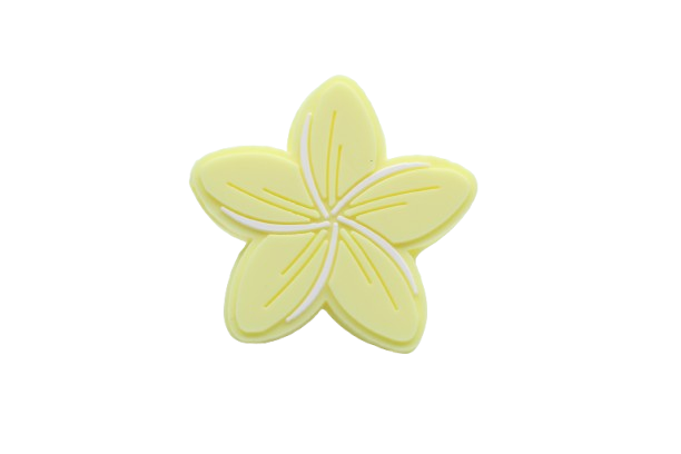 Fleur de Frangipanier - Perle en silicone