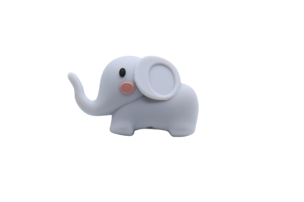 Éléphant version 3 3D -Perle en silicone