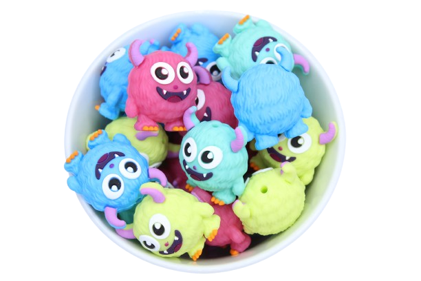 Monstre 3D - Perle en silicone