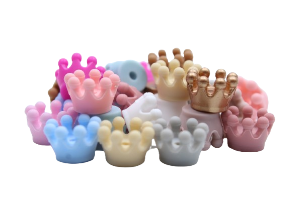 Mini couronne 3D - Perle en silicone