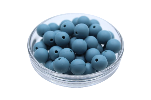 Nouvelle couleur: Bleu acier - Perle en silicone