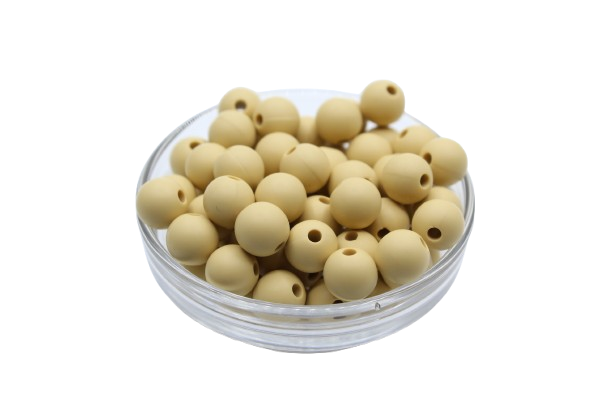 Nouvelle couleur: Cookie - Perle en silicone