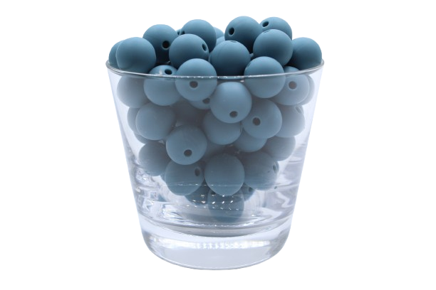 Nouvelle couleur: Bleu acier - Perle en silicone