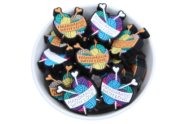 Pelote de laine Handmade with love - Perle en silicone