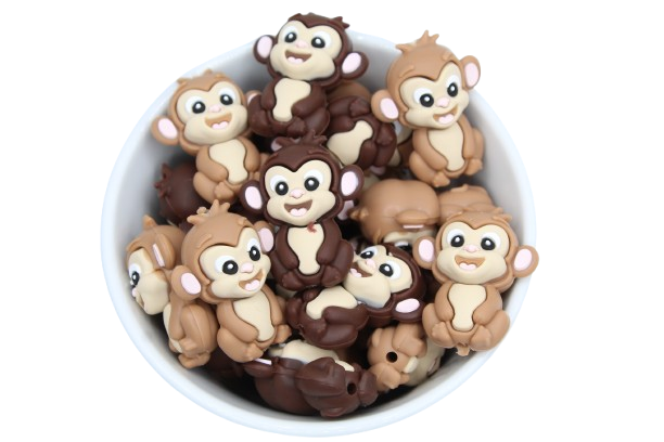 Singe 3D - Perle en silicone