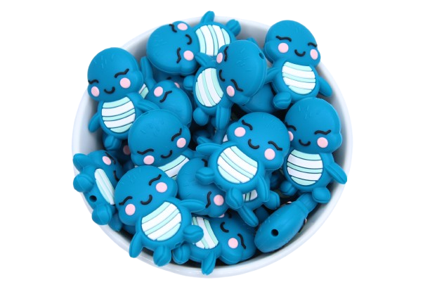 Tortue 3D - Perle en silicone