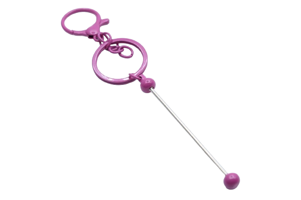 Porte clés avec barre à perler coloré - Métal