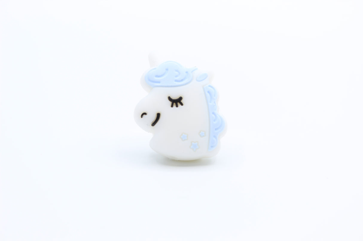 Licorne tête et version 2 - Perle en silicone
