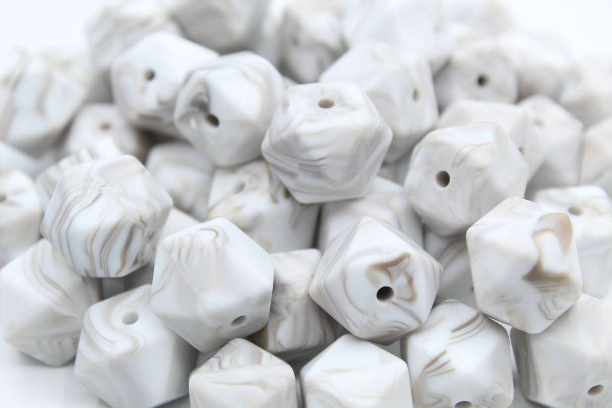 Hexagonale 17mm - Perle en silicone
