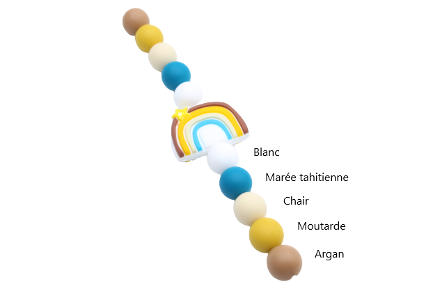 Arc en ciel version 3 - Perle en silicone