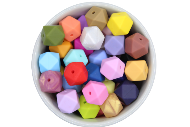 Hexagonale 14mm - Perle en silicone