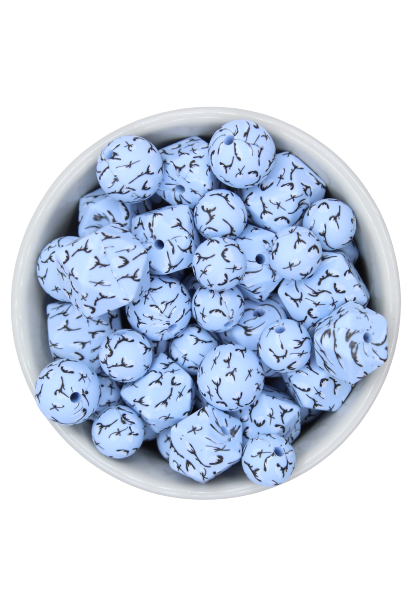 Perle imprimée florale - Perle en silicone