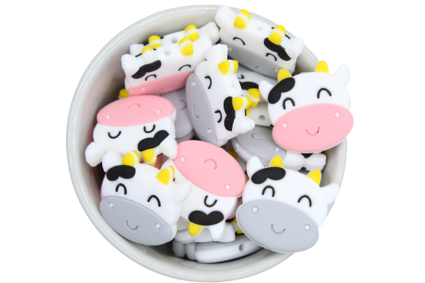 Vache (tête) - Perle en silicone