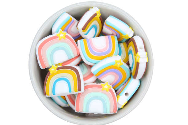 Arc en ciel version 3 - Perle en silicone