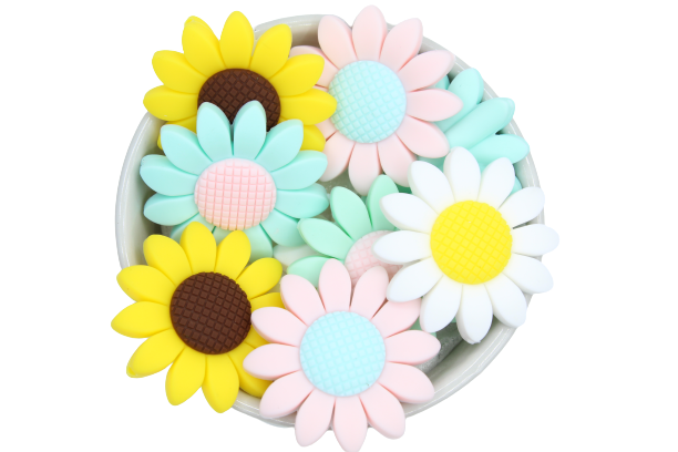 Tournesol - Perle en silicone