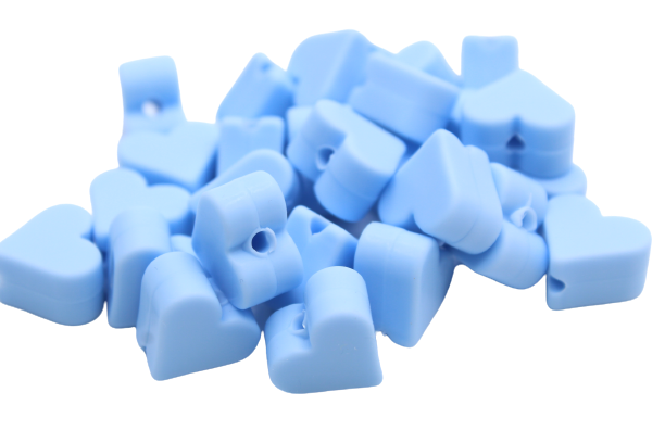 Petit coeur 14mm - Perle en silicone