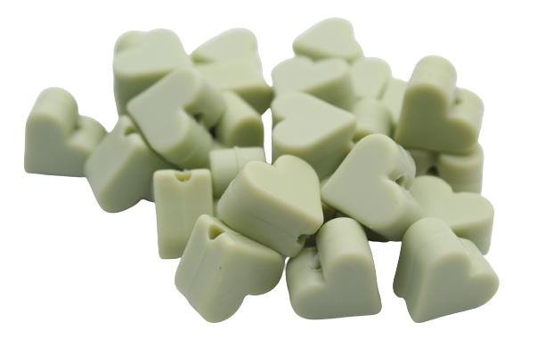 Petit coeur 14mm - Perle en silicone