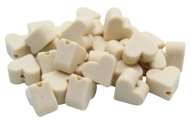 Petit coeur 14mm - Perle en silicone