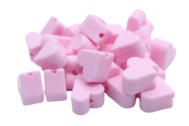 Petit coeur 14mm - Perle en silicone