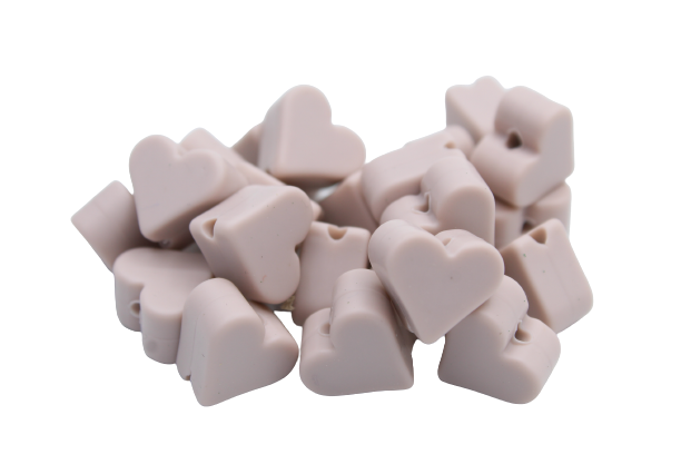 Petit coeur 14mm - Perle en silicone