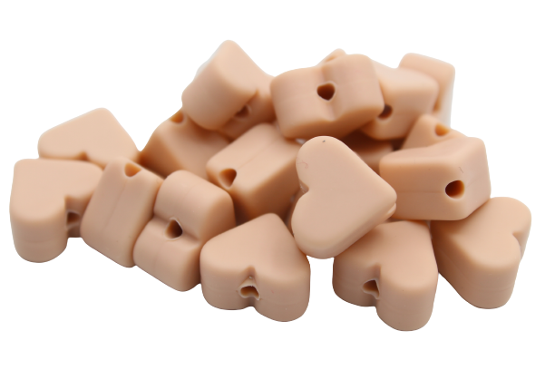 Petit coeur 14mm - Perle en silicone