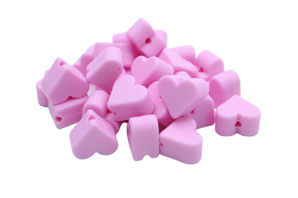 Petit coeur 14mm - Perle en silicone