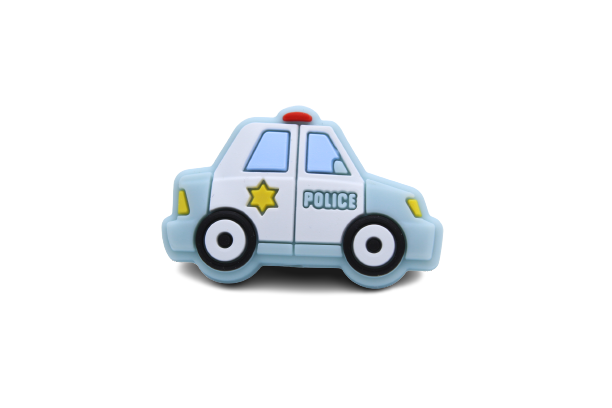 Voiture police - Perle en silicone