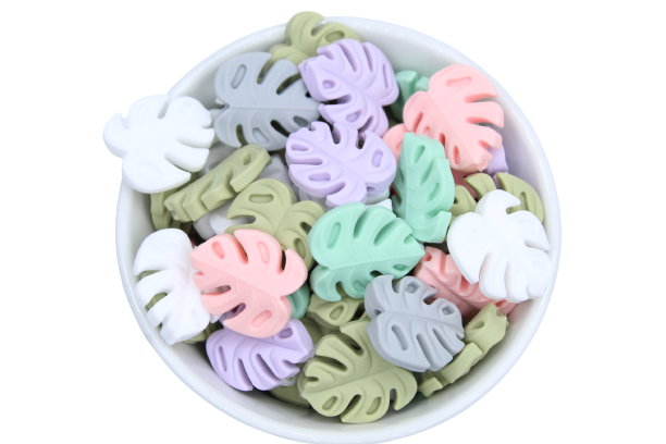 Feuille de Monstera Version 2 - Perle en silicone