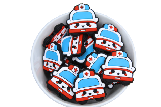 Ambulance - Perle en silicone