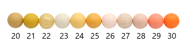 Le nuancier des perles (en 12mm) 2025 - Perle en silicone