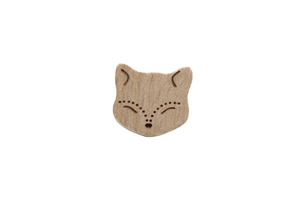 Perle fantaisie en hêtre avec gravure - Perle en bois