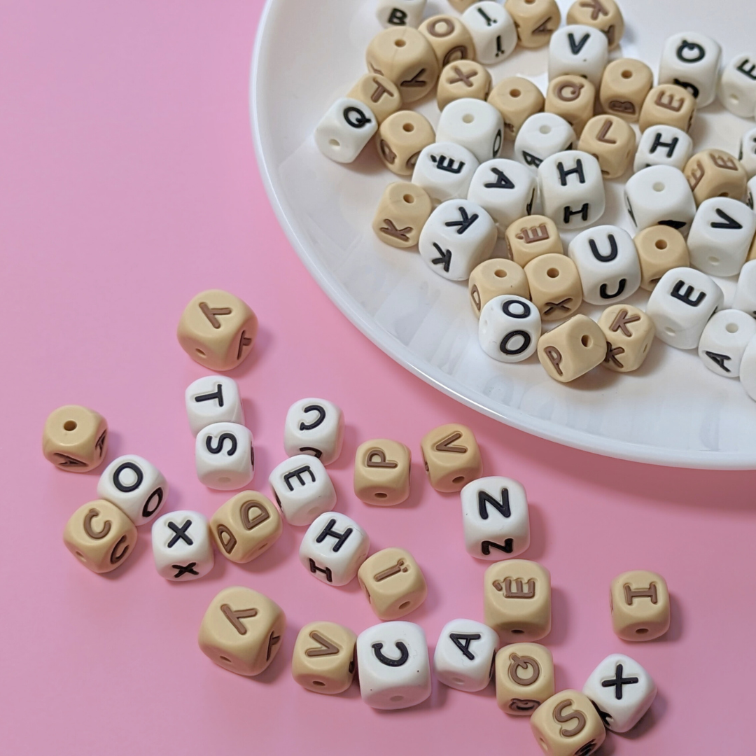 Les perles en silicone alphabet