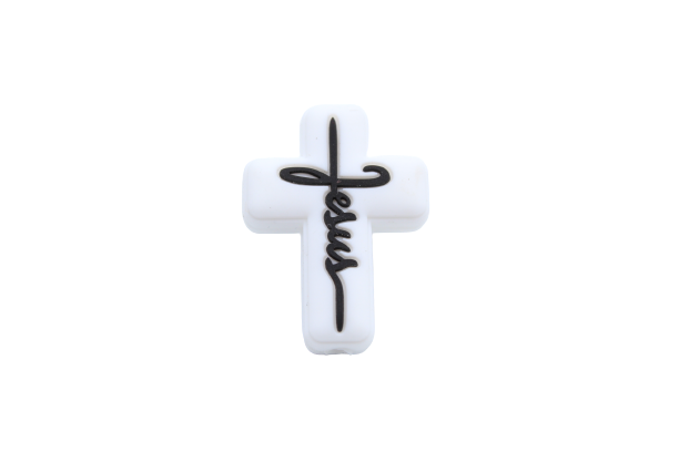 Croix Jesus - Perle en silicone