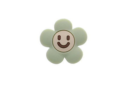 Smiley fleur - Perle en silicone