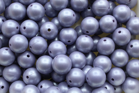 Perle imprimée effet nacré  - Perle en silicone