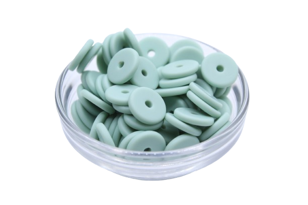 Mini rondelle Ø12mm  - lot de 5 - Perle en silicone