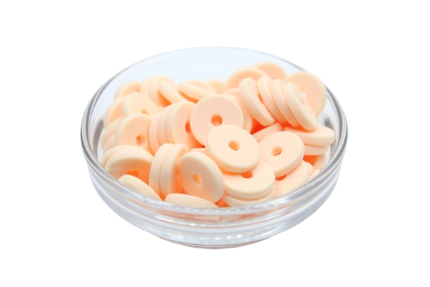 Mini rondelle Ø12mm  - lot de 5 - Perle en silicone