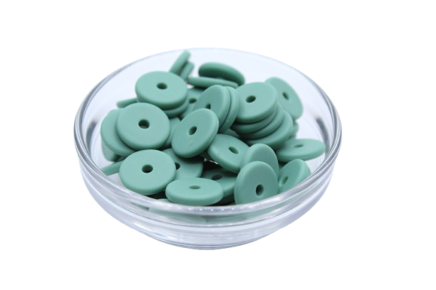 Mini rondelle Ø12mm  - lot de 5 - Perle en silicone